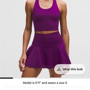 High-Waist Purple ventilated tank top